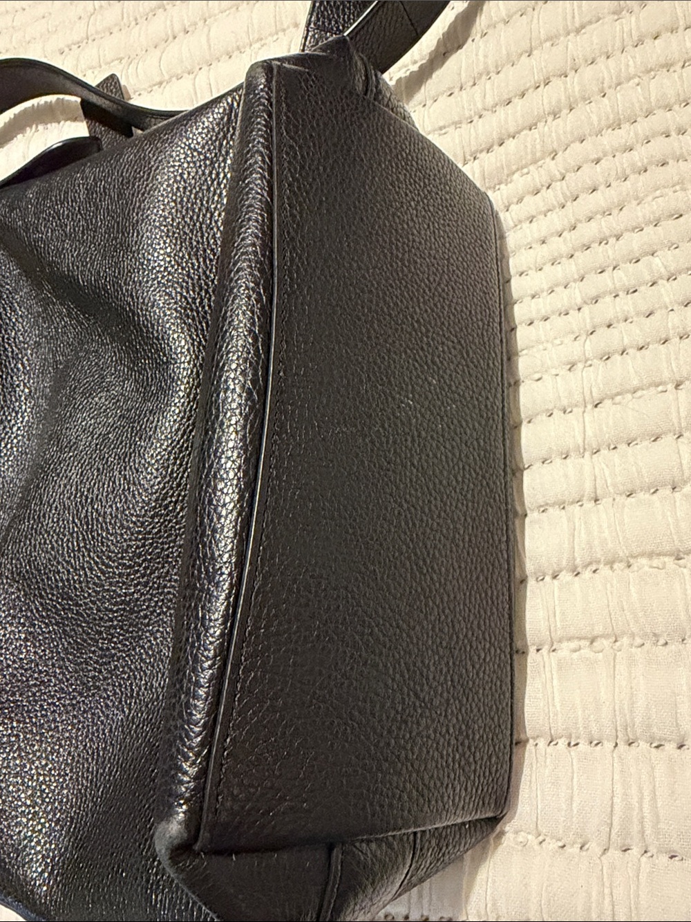 Coach Black Pebbled Leather Crossbody Shoulder Bag - Picture 4 of 6